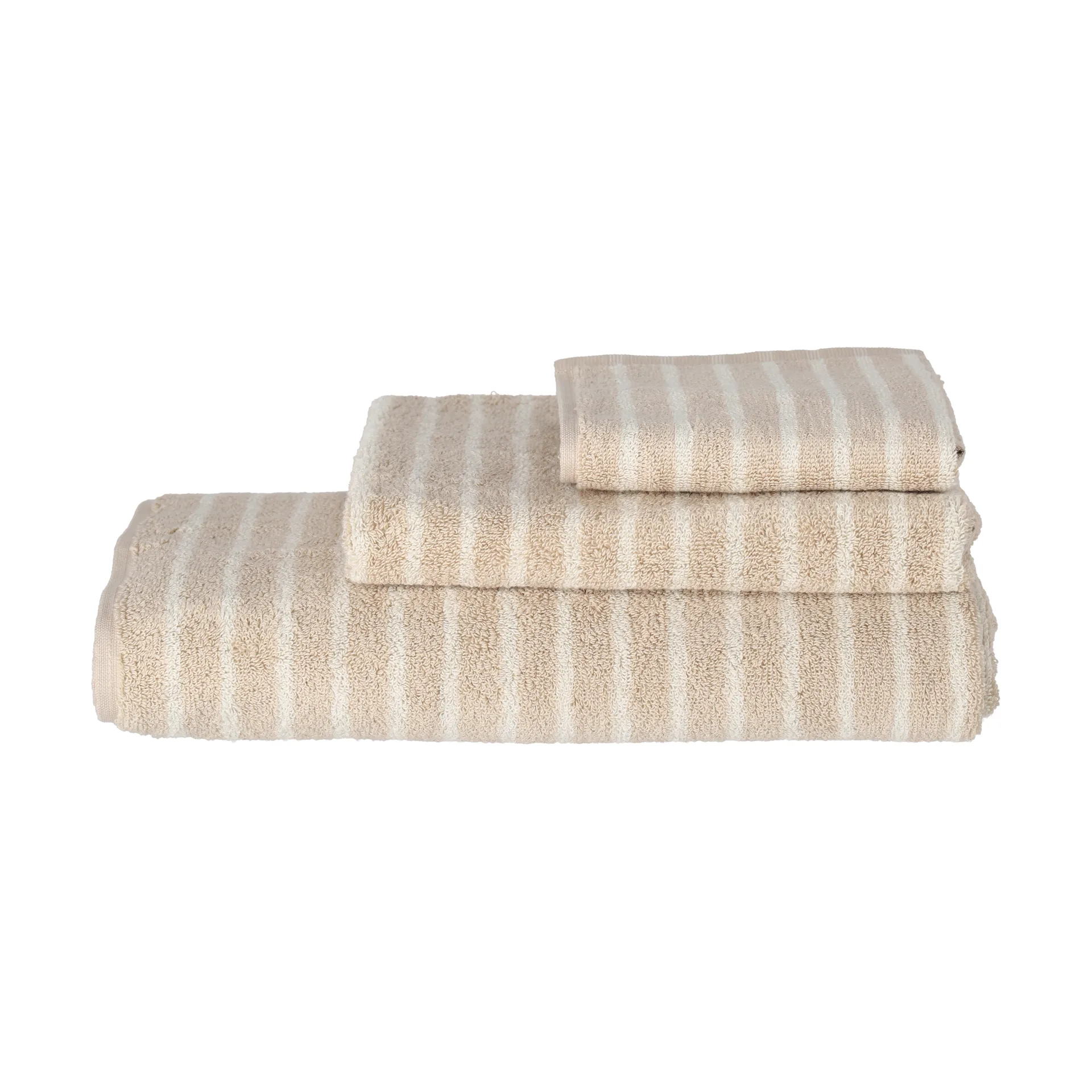 Drift håndkle 50x70 cm, Beige-hvit Scandi Living