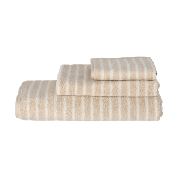 Drift håndkle 50x70 cm - Beige-hvit - Scandi Living