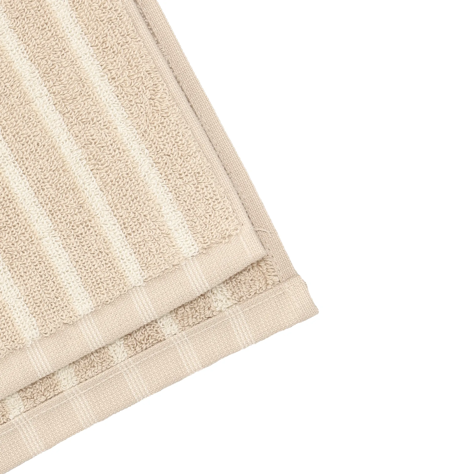 Drift håndkle 50x70 cm, Beige-hvit Scandi Living