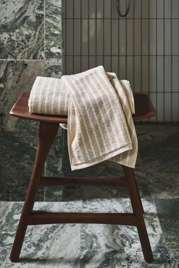 Drift håndkle 50x70 cm - Beige-hvit - Scandi Living