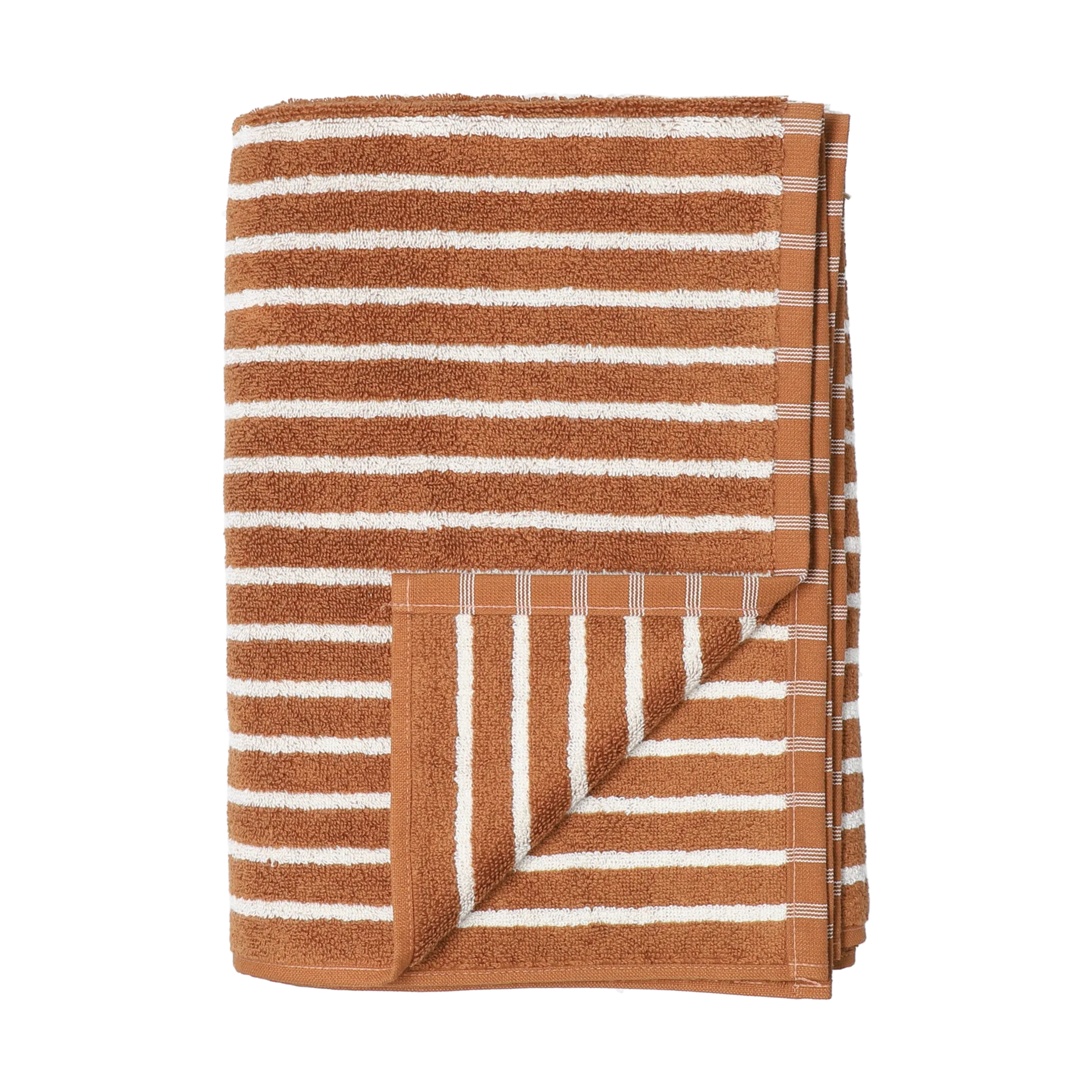 Drift håndkle 50x70 cm, Brun-hvit Scandi Living