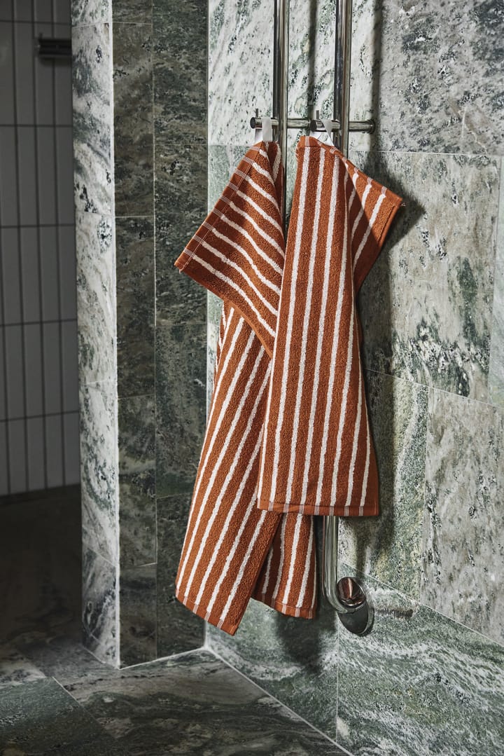 Drift håndkle 50x70 cm, Brun-hvit Scandi Living