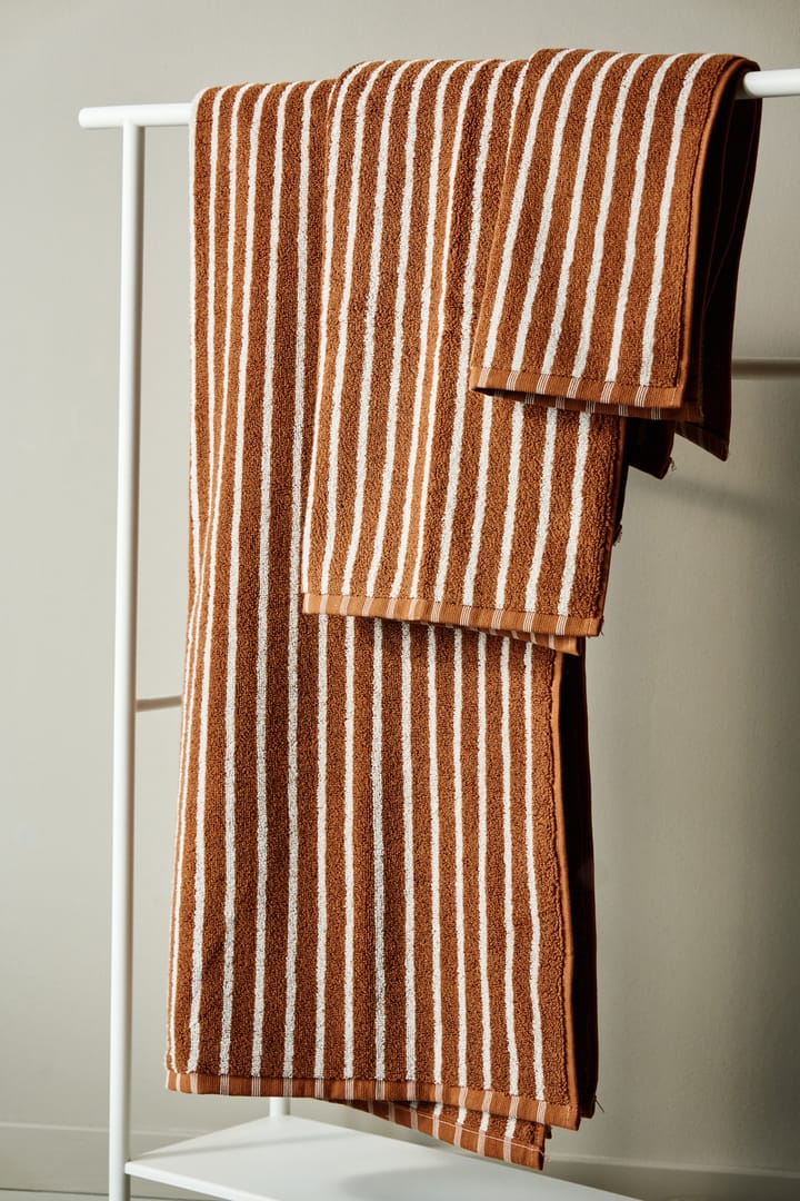 Drift håndkle 50x70 cm, Brun-hvit Scandi Living
