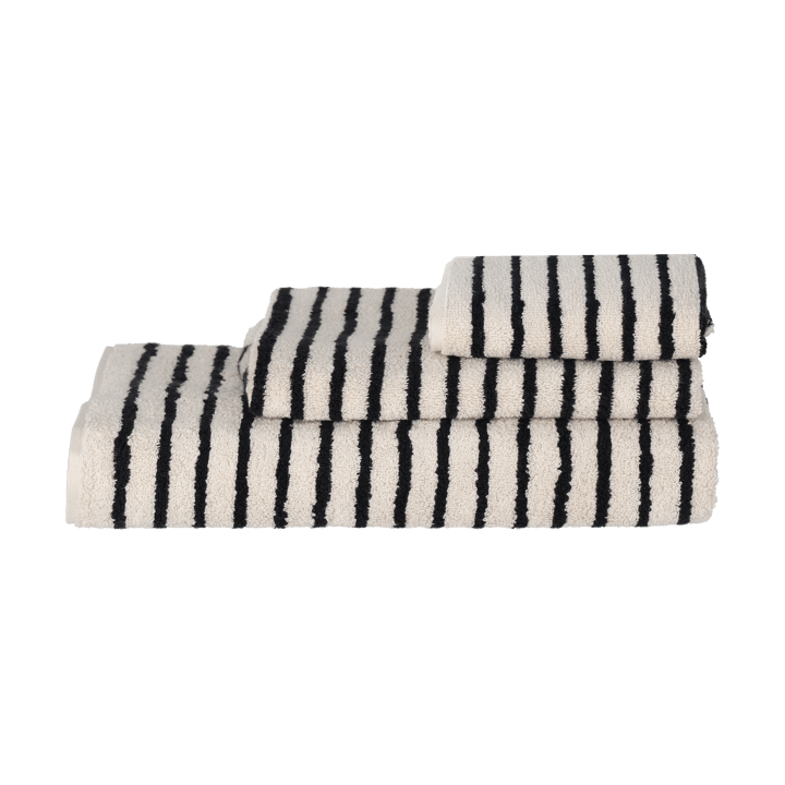 Drift håndkle 50x70 cm, Hvit-svart Scandi Living