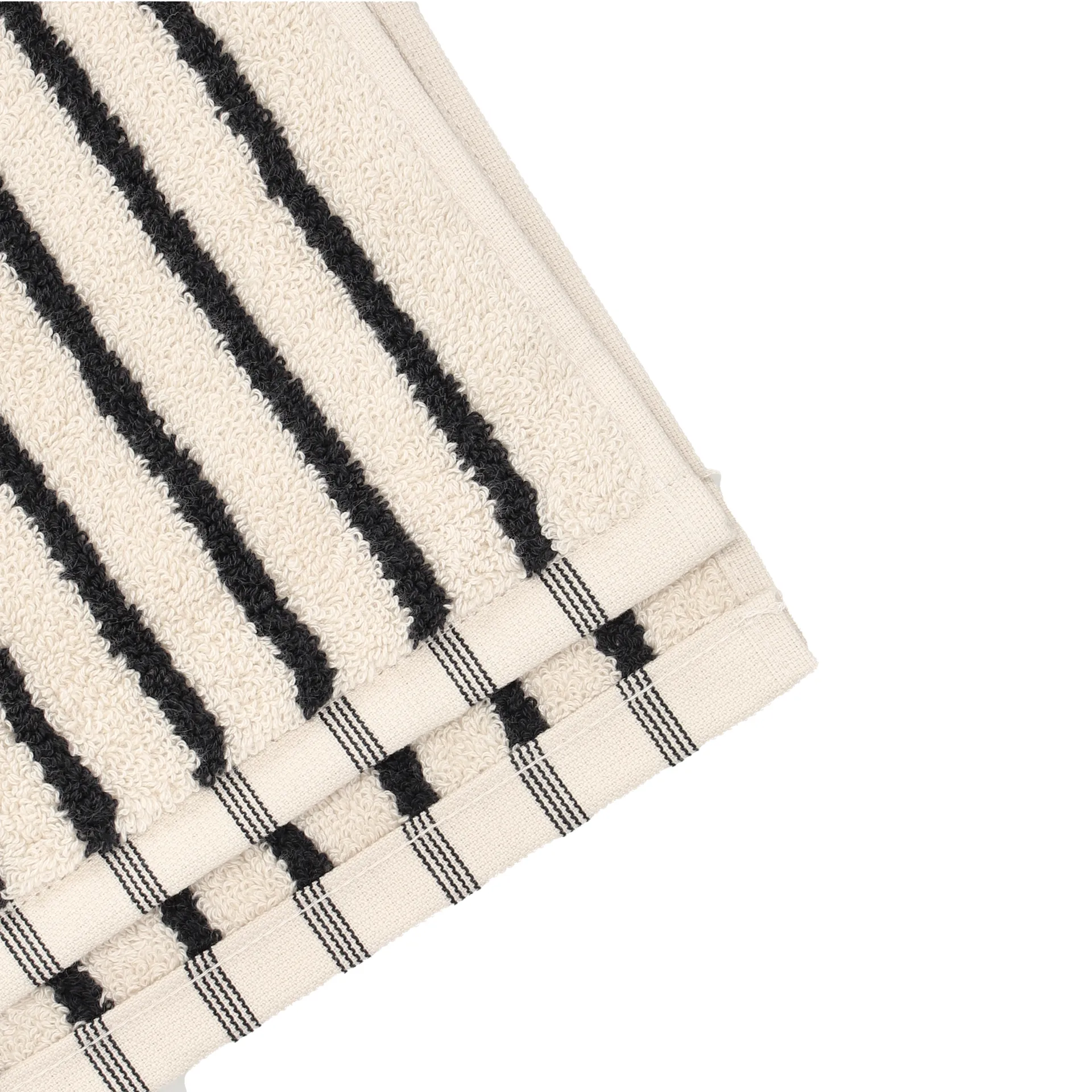 Drift håndkle 50x70 cm, Hvit-svart Scandi Living