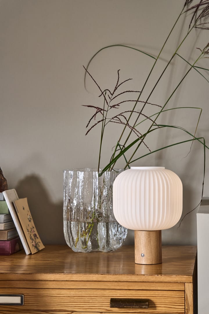 Fair portabel bordlampe, Frostat glass-ask Scandi Living