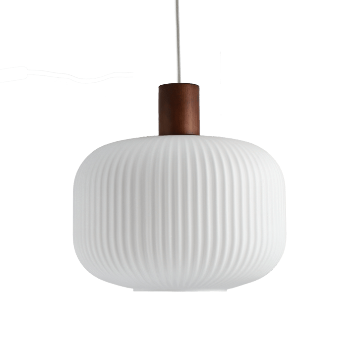 Fair taklampe Ø 30 cm - Frostet glass-mørkbeiset ask - Scandi Living