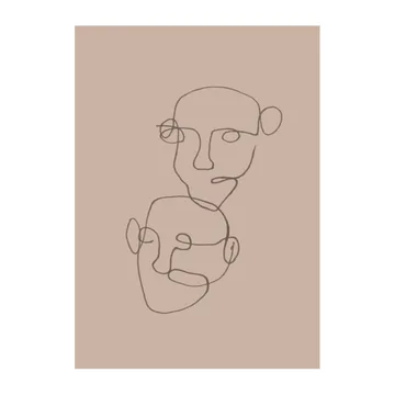 Figurative poster beige - 30x40 cm - Scandi Living