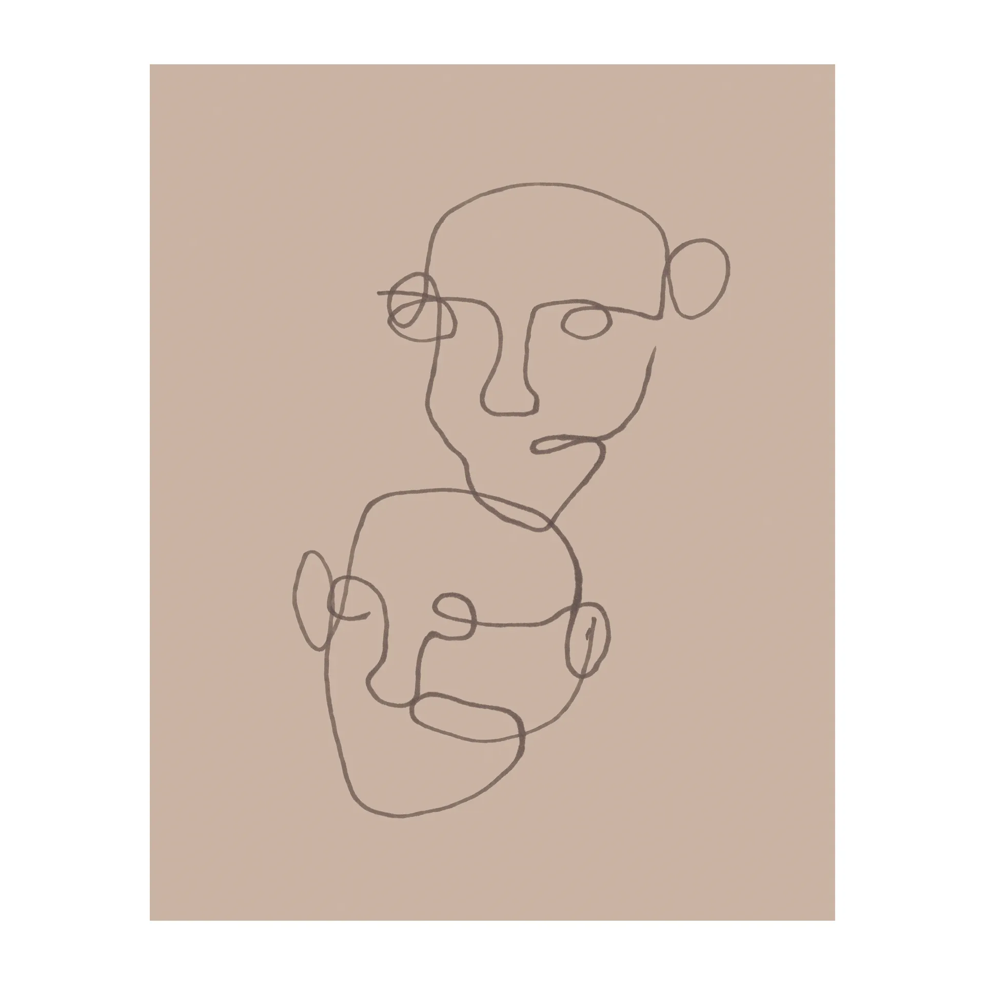 Figurative poster beige, 40x50 cm Scandi Living