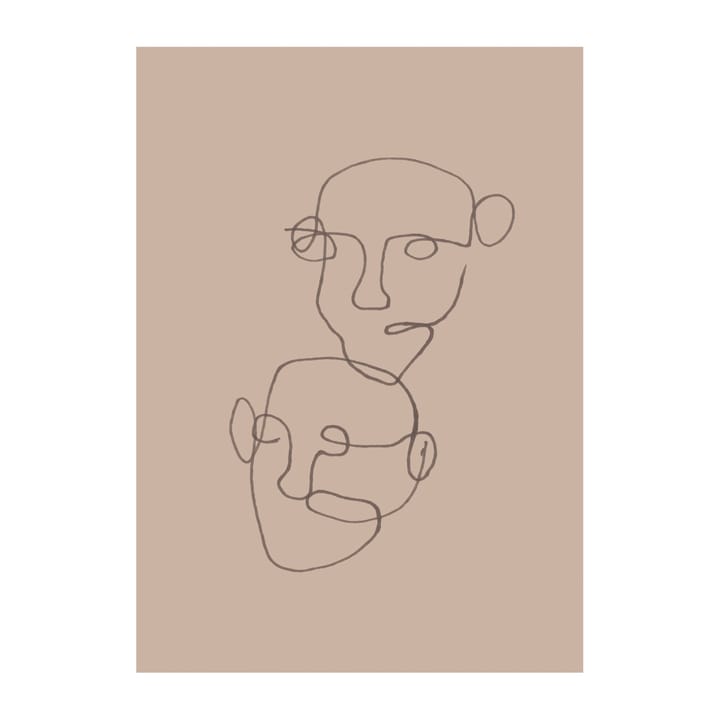Figurative poster beige, 50x70 cm Scandi Living