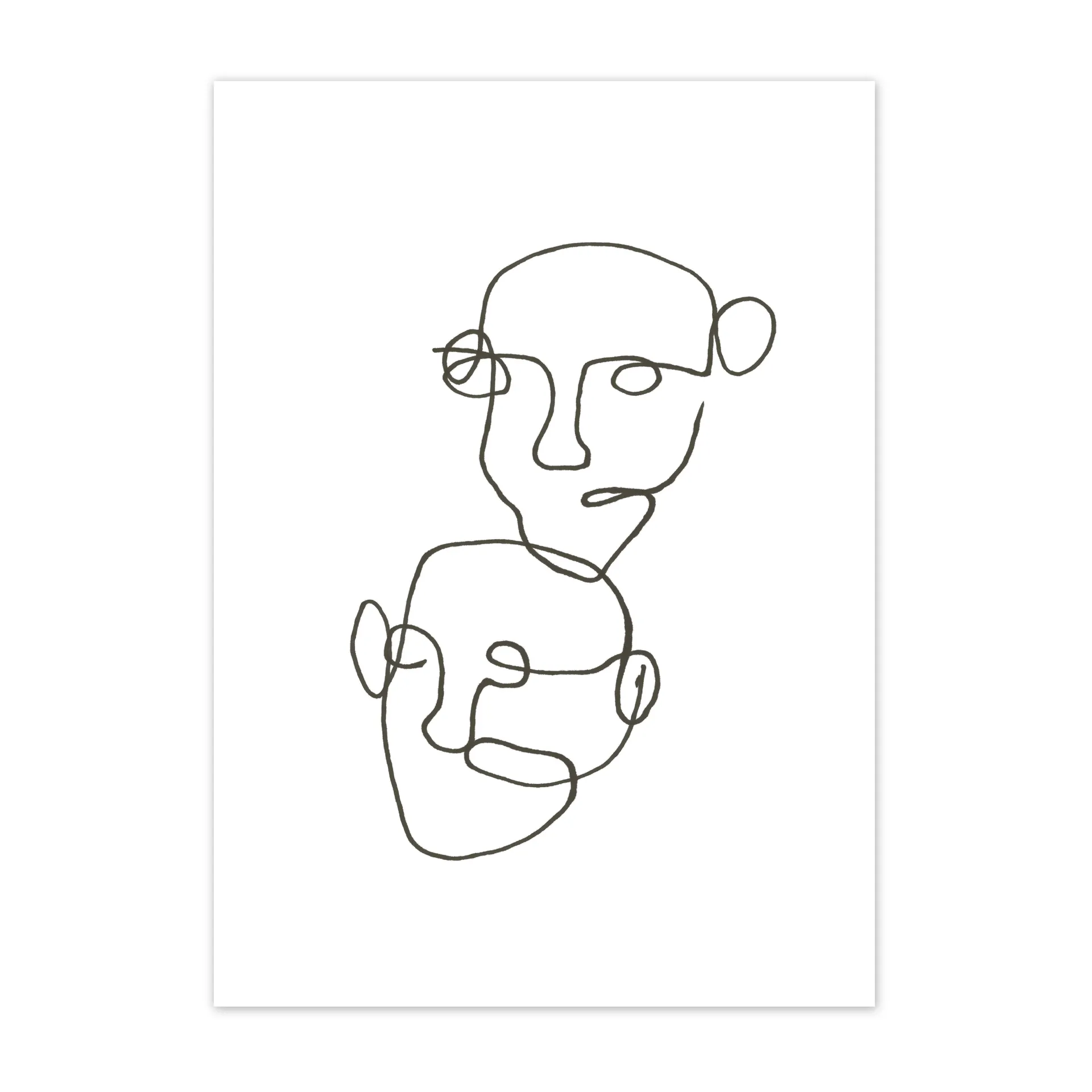 Figurative poster svart, 50x70 cm Scandi Living