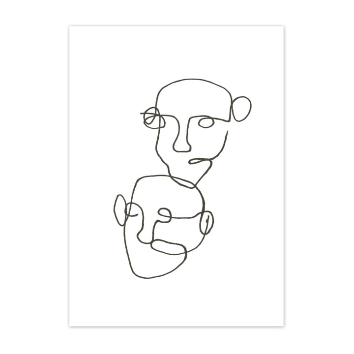 Figurative poster svart, 50x70 cm Scandi Living