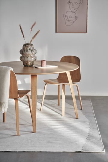 Flow kelimteppe hvit-grå - 170x240 cm - Scandi Living