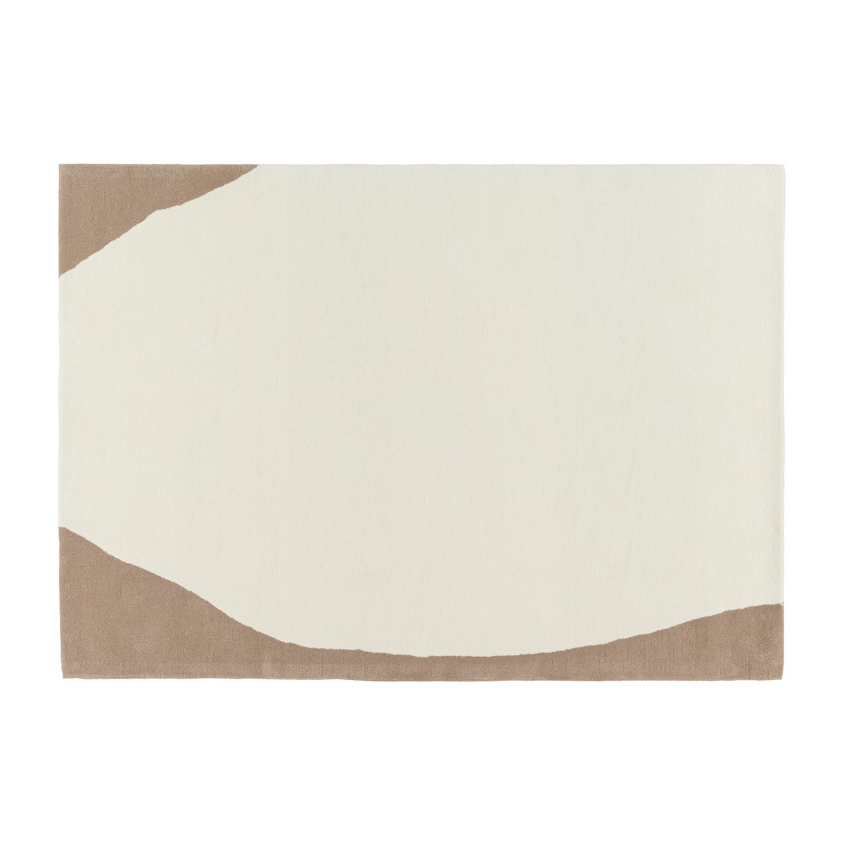 Bilde av Scandi Living Flow ullteppe hvit-beige 170x240 cm