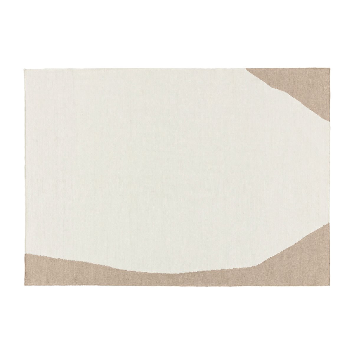 Bilde av Scandi Living Flow ullteppe hvit-beige 170x240 cm