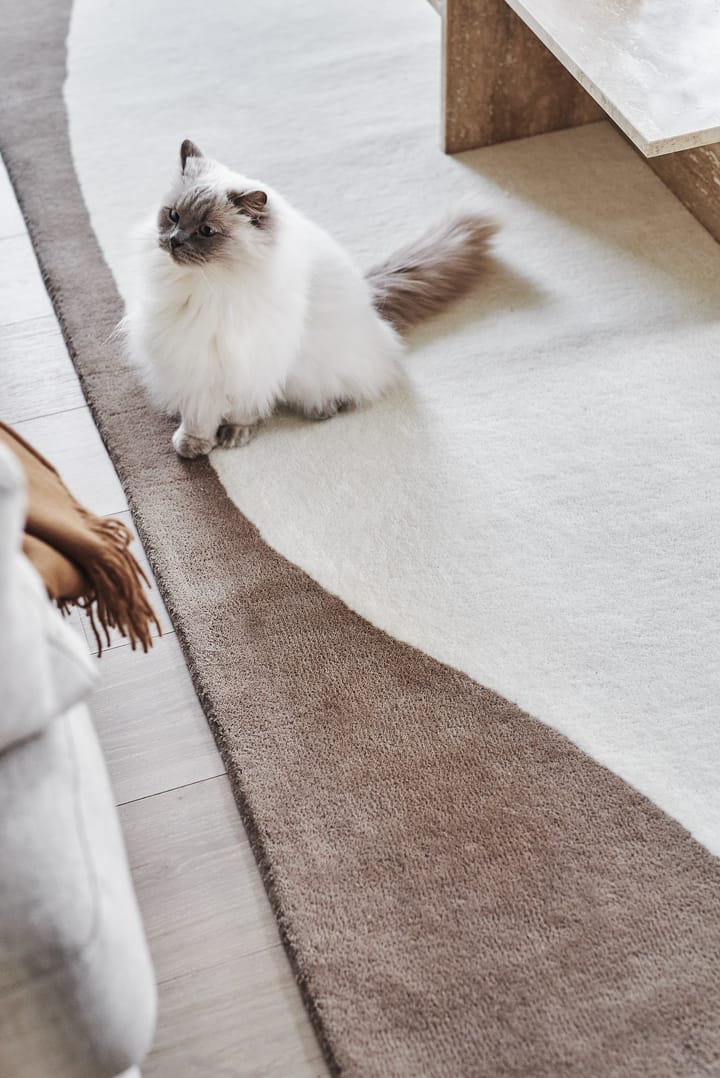 Flow ullteppe hvit-beige, 200x300 cm Scandi Living
