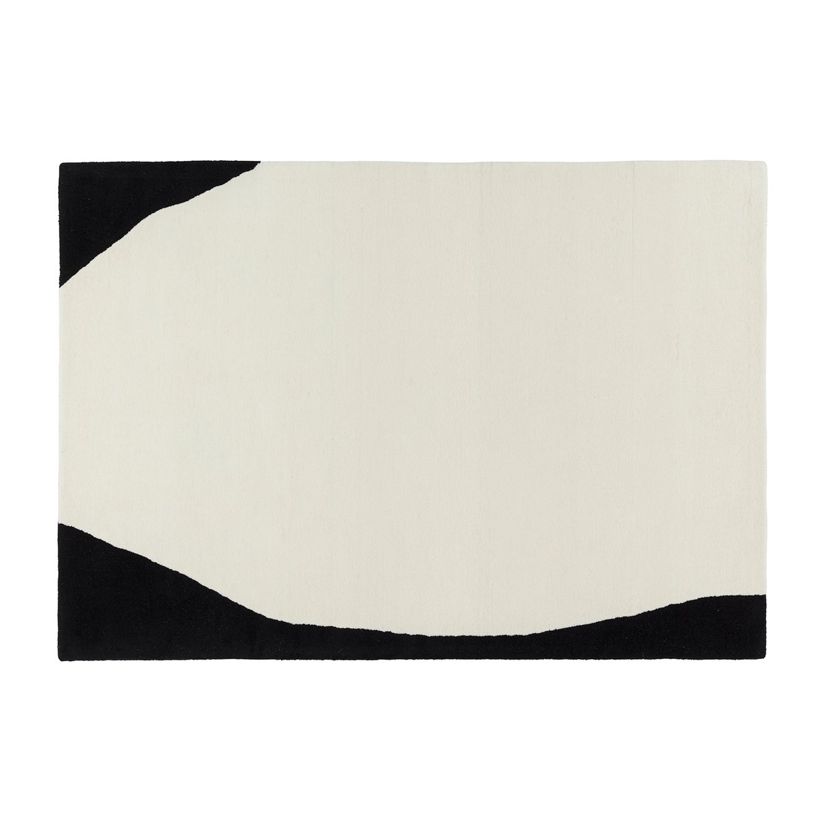 Bilde av Scandi Living Flow ullteppe hvit-svart 200x300 cm