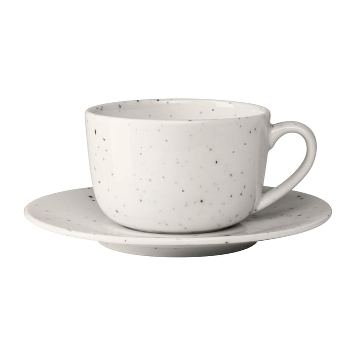 Freckle kopp med skål 26 cl - Hvit - Scandi Living