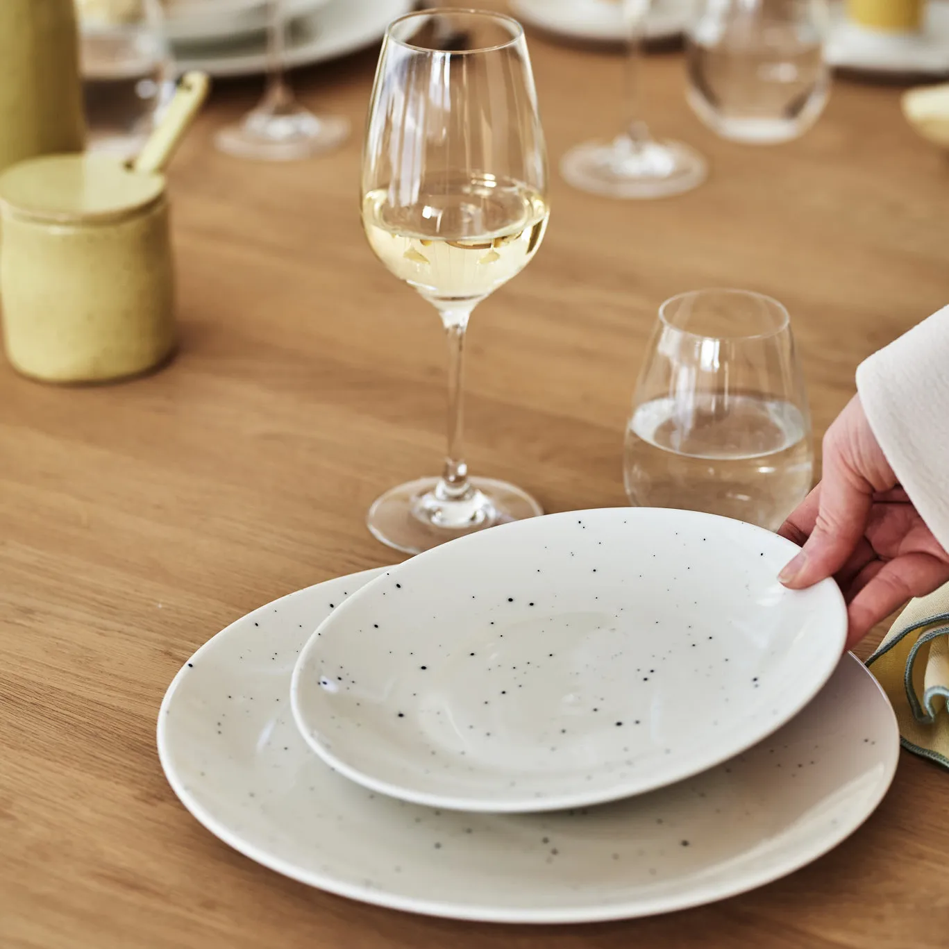 Freckle tallerken Ø26 cm, Hvit Scandi Living