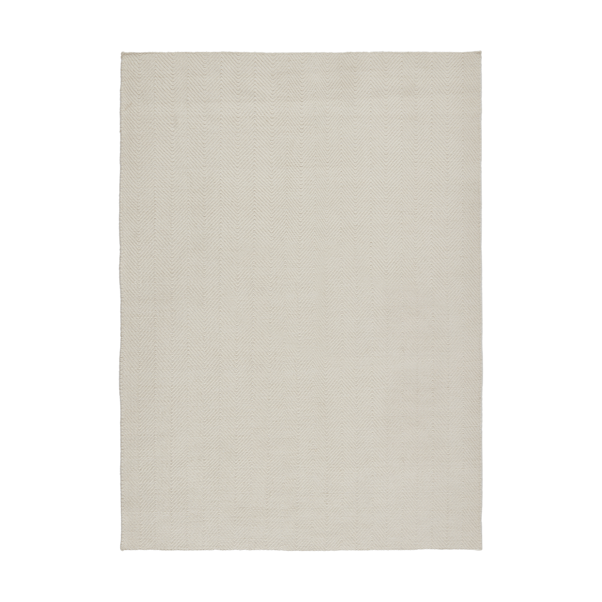Bilde av Scandi Living Furrow ullteppe naturhvit 170x240 cm