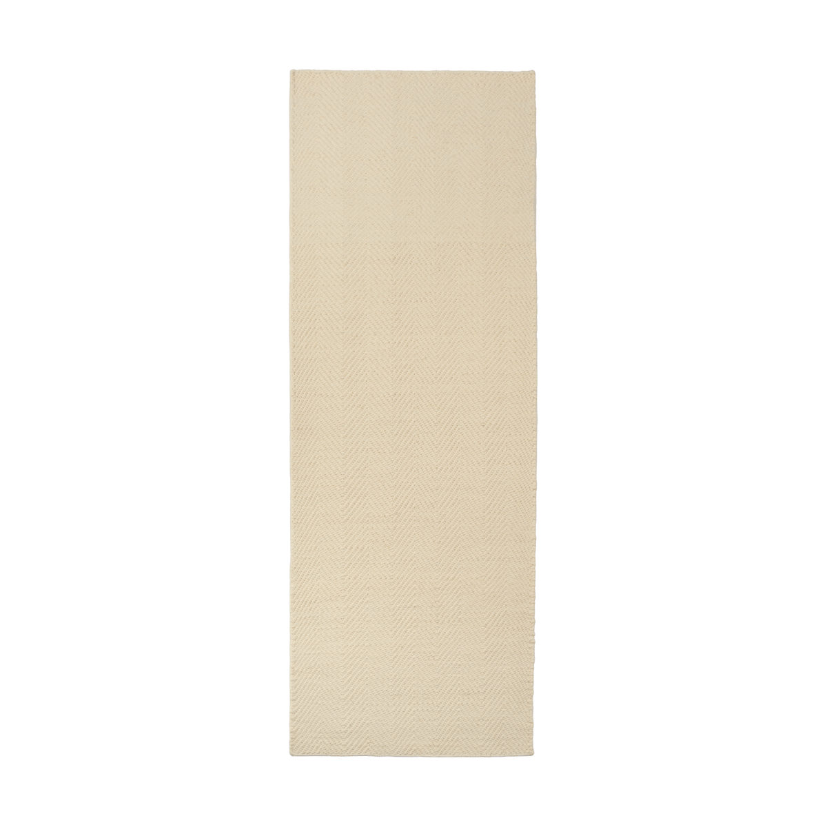 Bilde av Scandi Living Furrow ullteppe naturhvit 80x240 cm