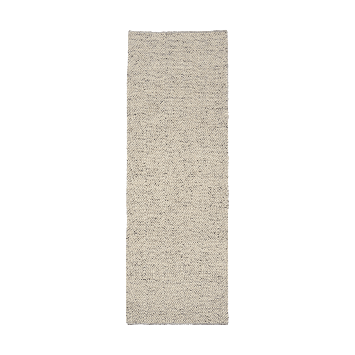 Bilde av Scandi Living Furrow ullteppe naturvit/grå 80x240 cm
