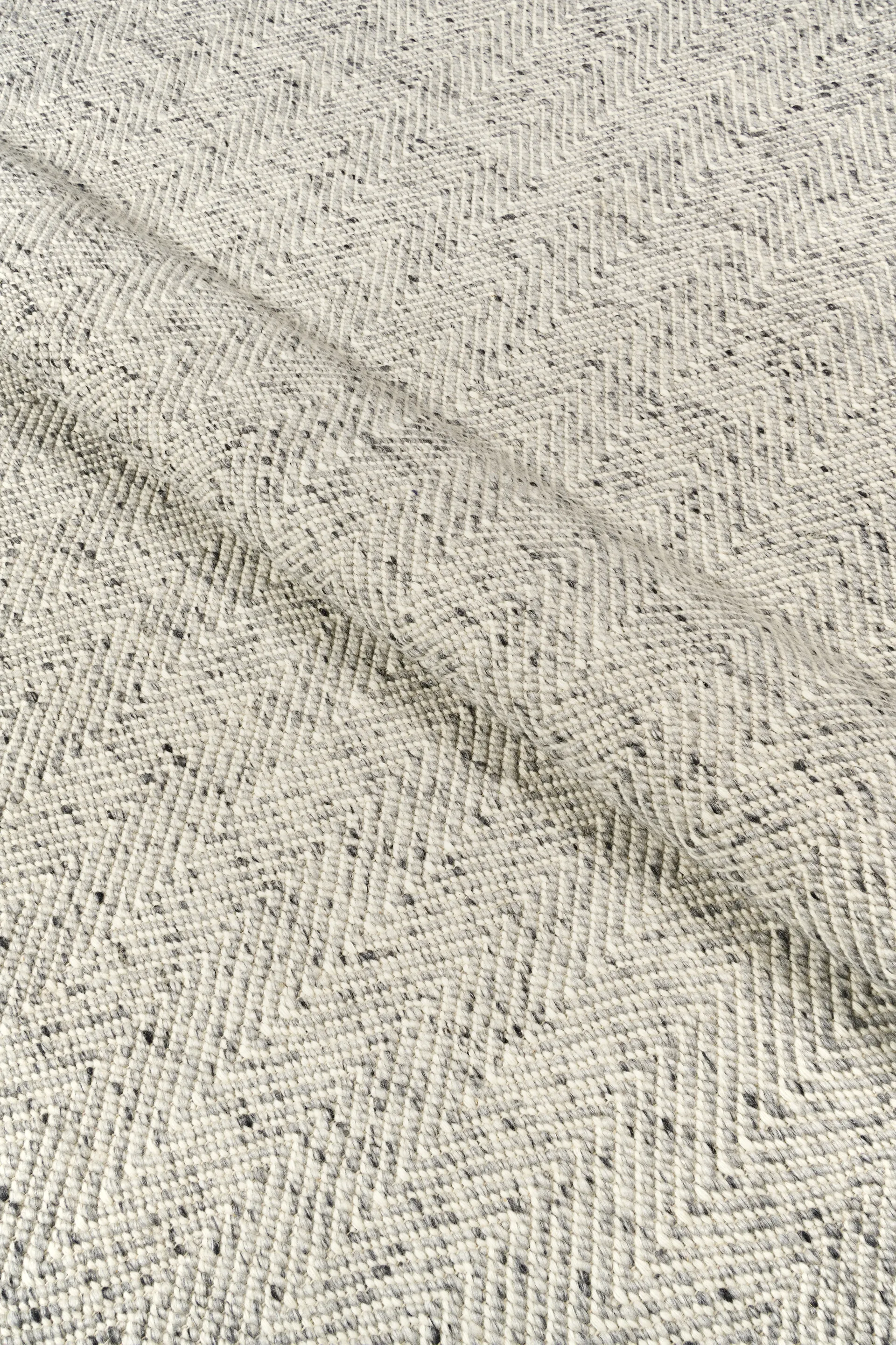 Furrow ullteppe naturvit/grå, 80x240 cm Scandi Living