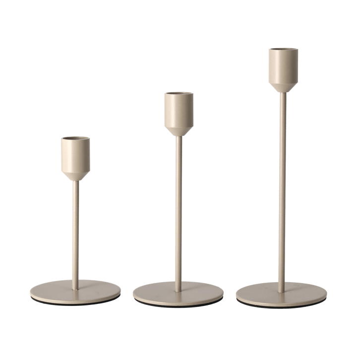 Glare lysestake 18 cm, Greige Scandi Living