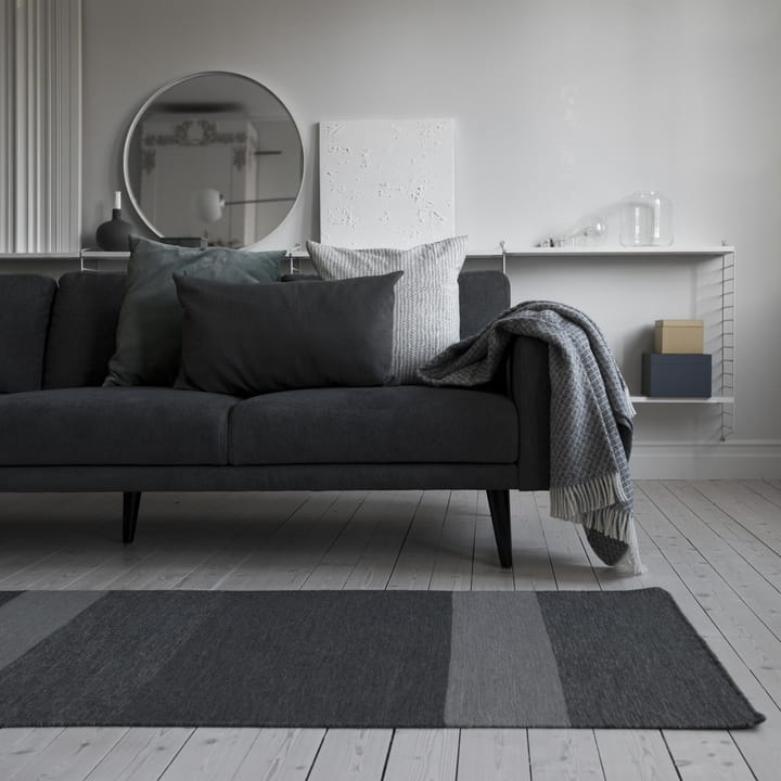 Granite gulvlgulvteppe (ull) mørkegrå, 80x240 cm Scandi Living