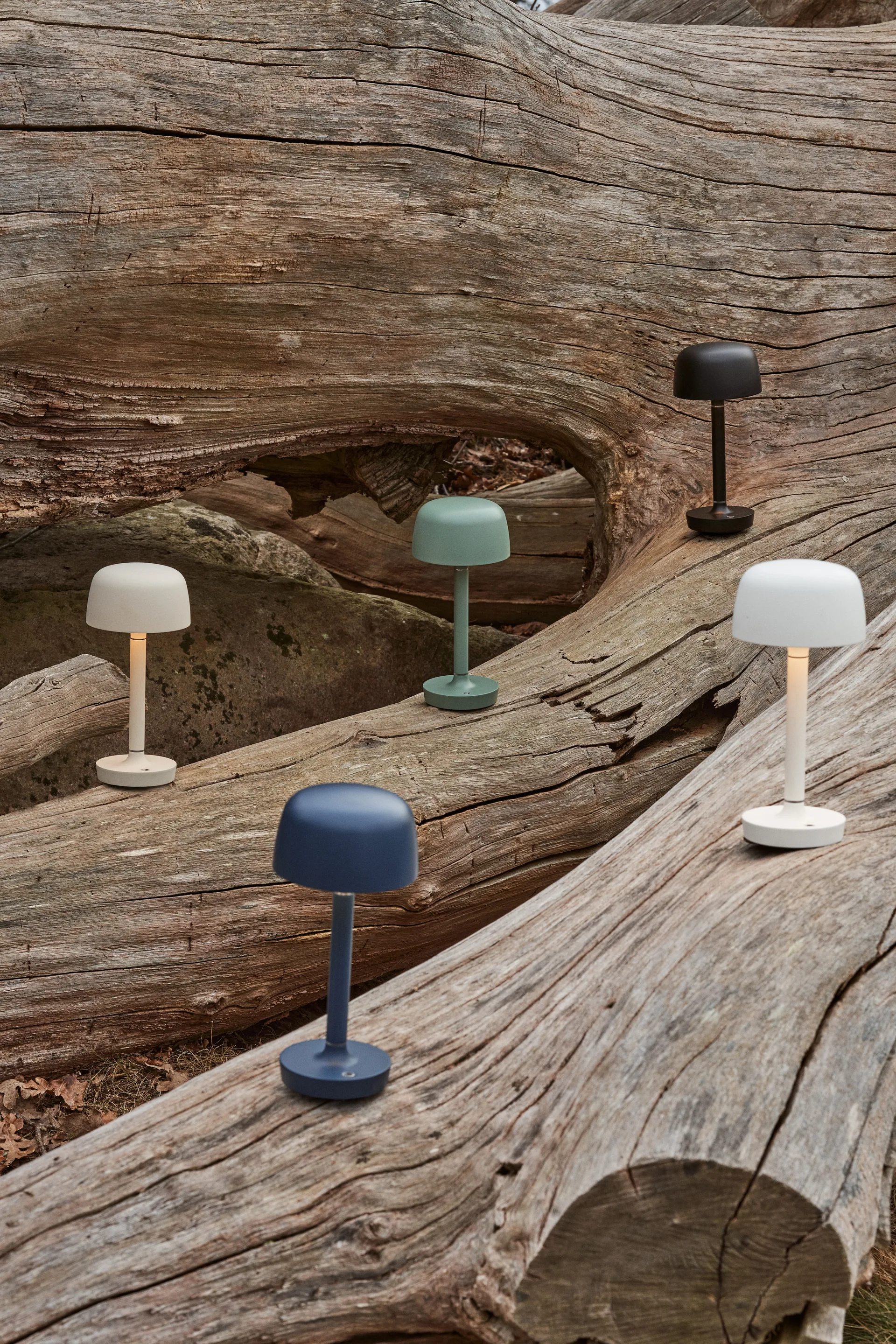 Halo bærbar bordlampe 25,5 cm, Beige Scandi Living