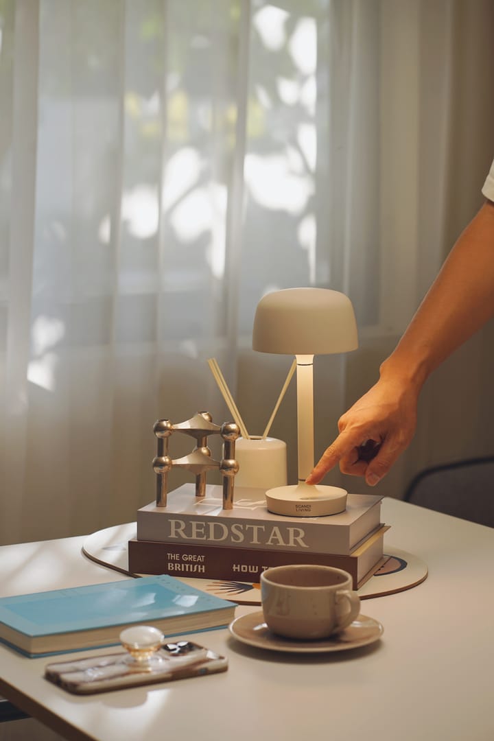 Halo bærbar bordlampe 25,5 cm, Beige Scandi Living