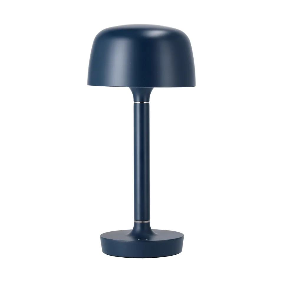 Scandi Living Halo bærbar bordlampe 25,5 cm blå blue stål aluminium IP54 touch-dimmer 250 lm 3000K USB-C batteri 62% rabatt 749 kr