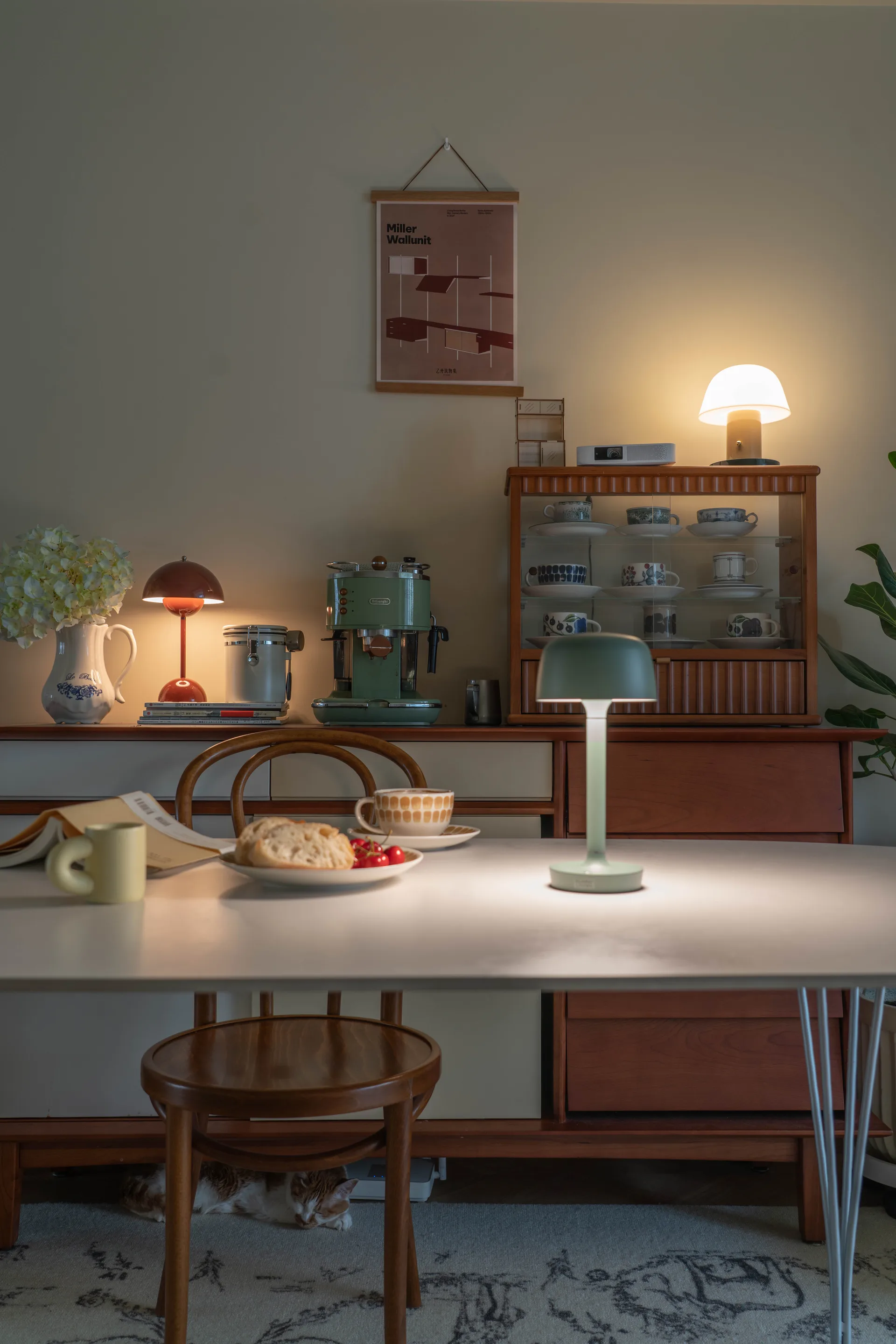 Halo bærbar bordlampe 25,5 cm, Green Scandi Living