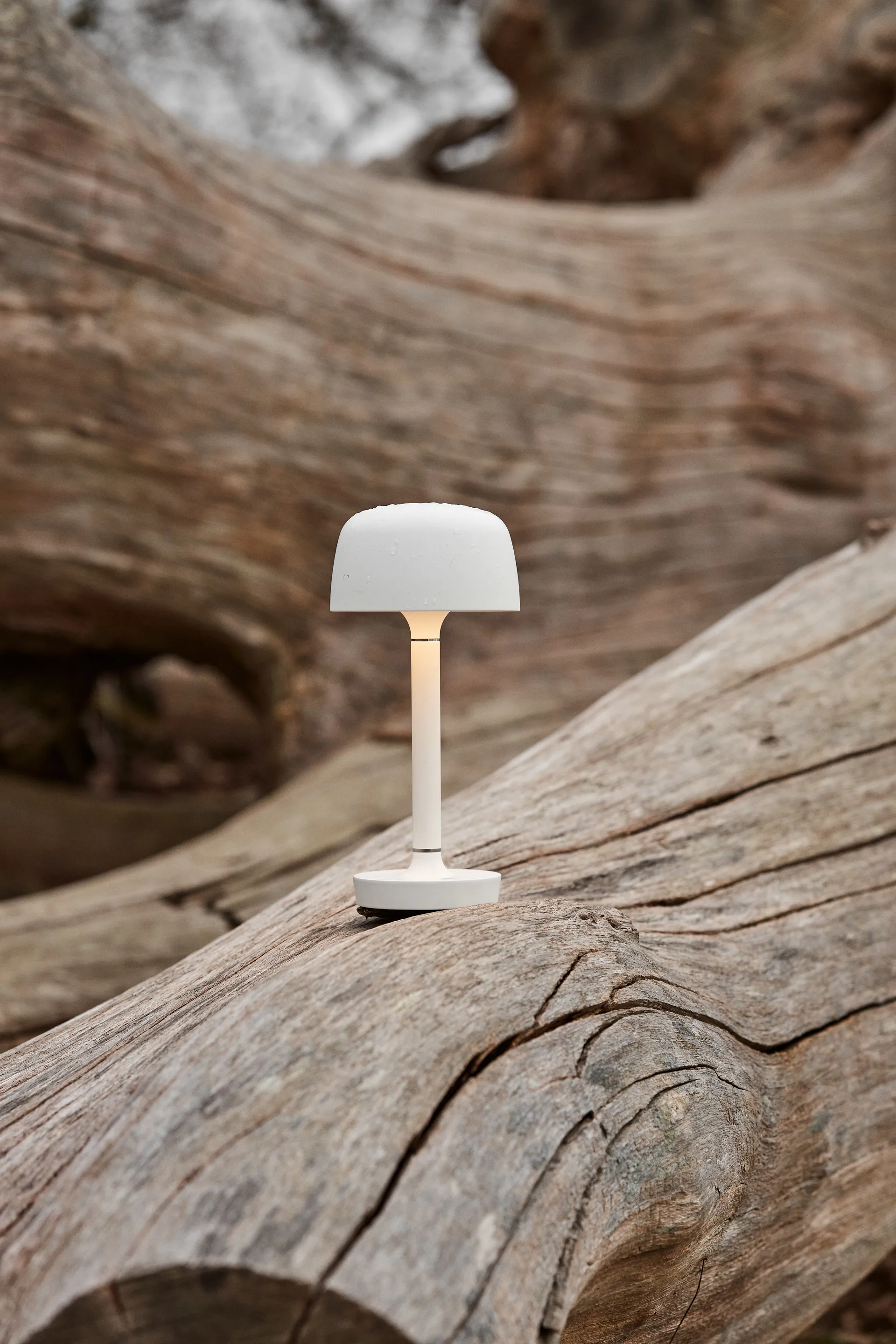 Halo bærbar bordlampe 25,5 cm, White Scandi Living