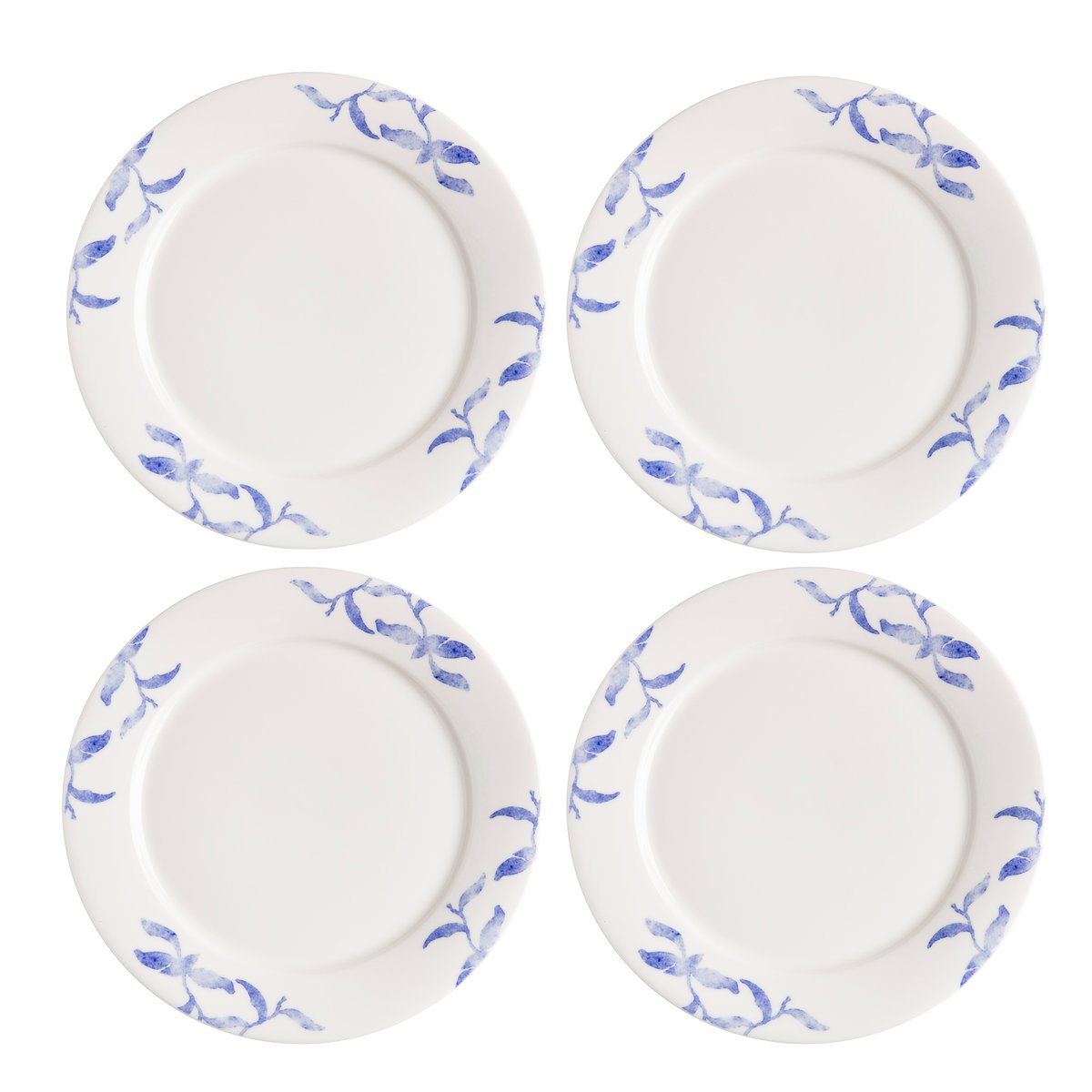 Scandi Living Havspil tallerken 21 cm 4-stk. blå-hvit
