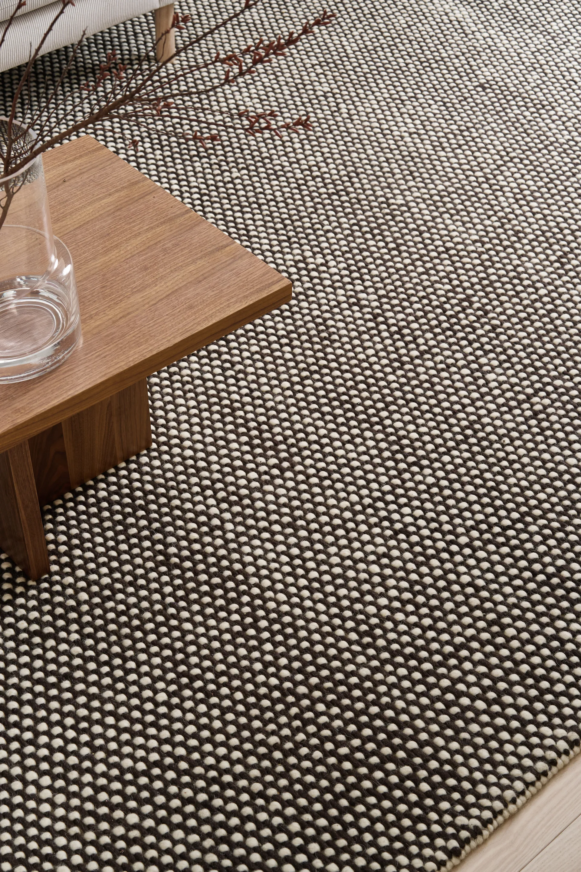 Hill ullteppe, Hvit-brun, 170x240 cm Scandi Living