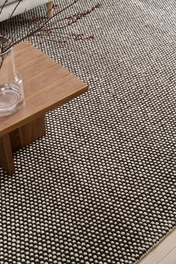 Hill ullteppe hvit/brun - 170x240 cm - Scandi Living