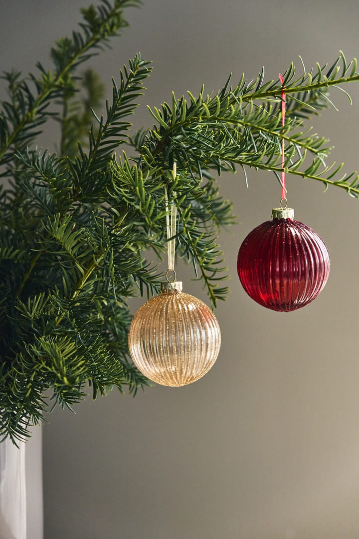 Holiday juletrekule 6-pakning, Red Scandi Living