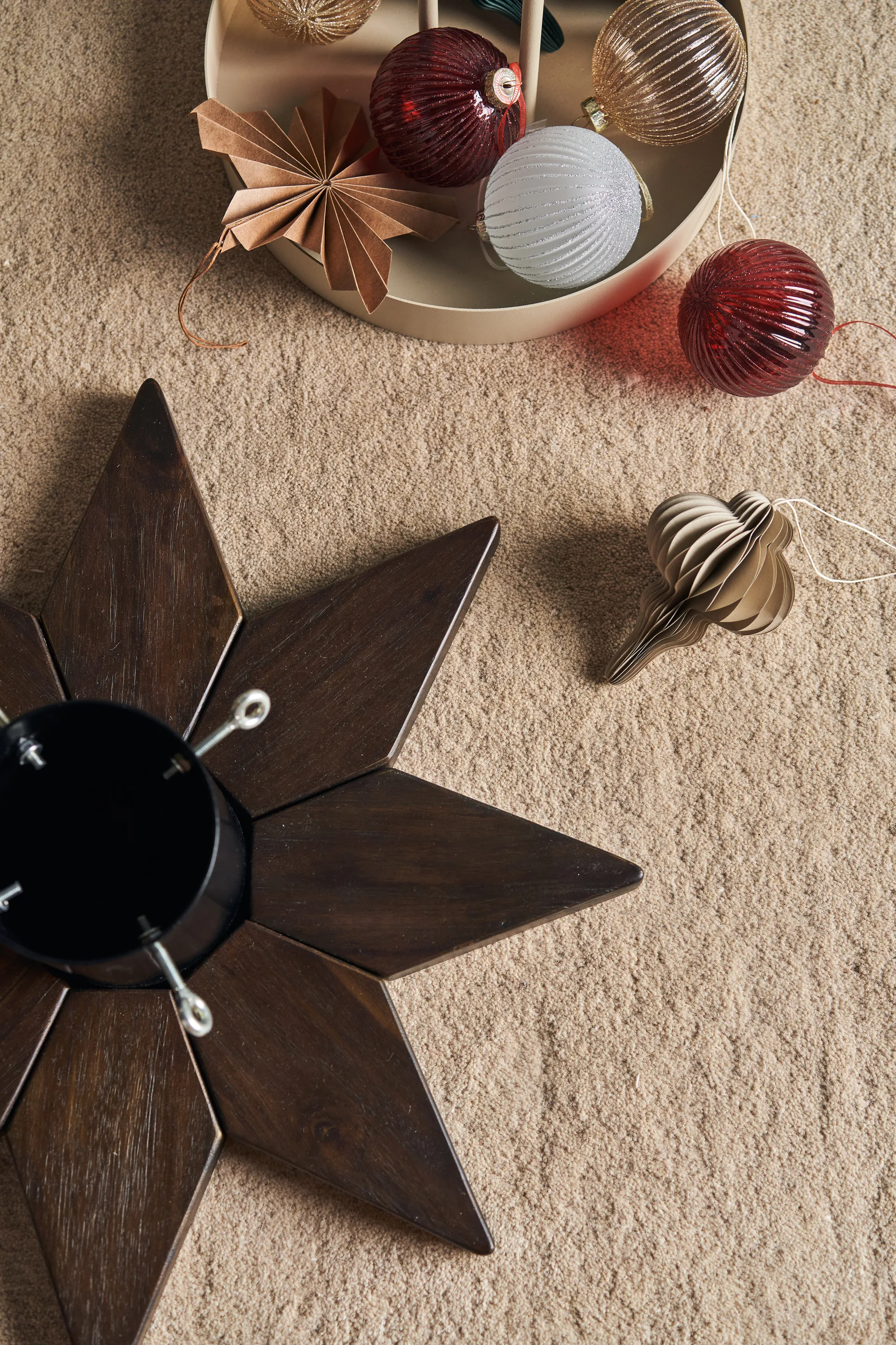 Holiday juletrekule 6-pakning, Red Scandi Living