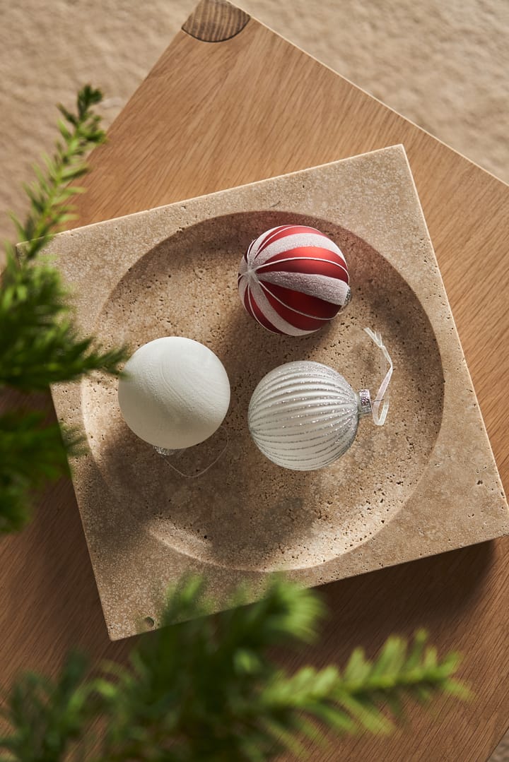 Holiday juletrekule 6-pakning, White Scandi Living