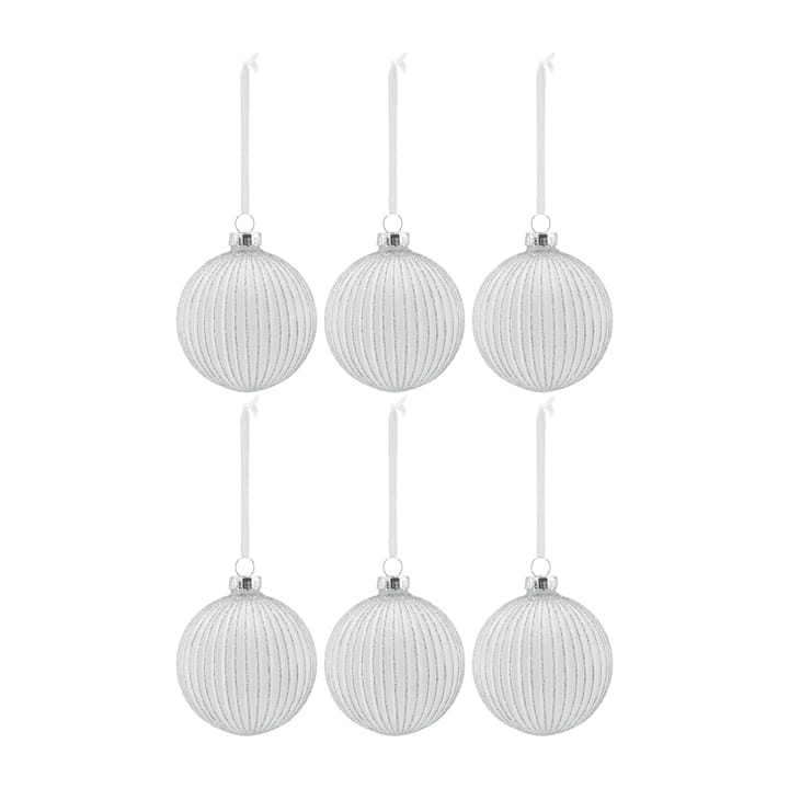 Holiday juletrekule 6-pakning - White - Scandi Living