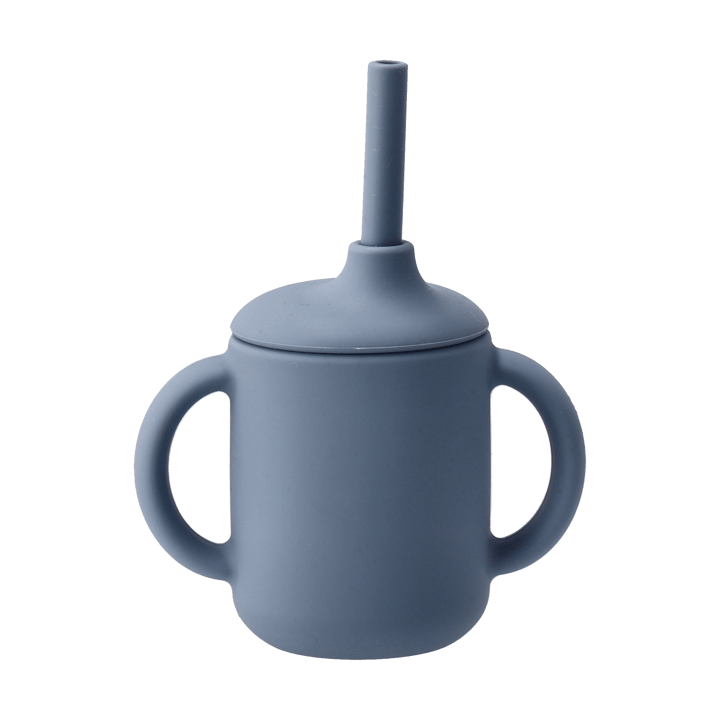 Idun kopp med sugerør silikon 120 ml - Blue - Scandi Living