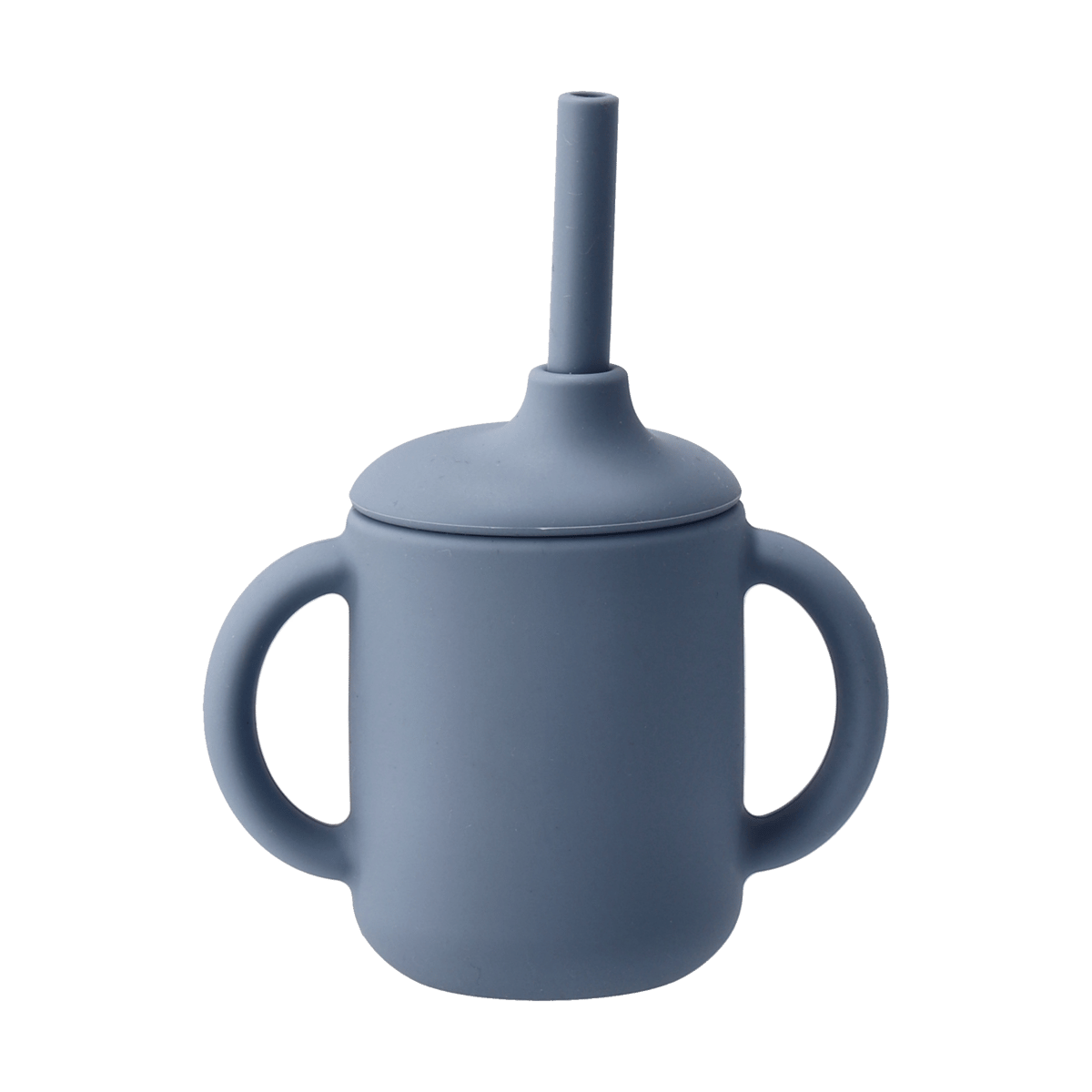 Scandi Living Idun kopp med sugerør silikon 120 ml Blue