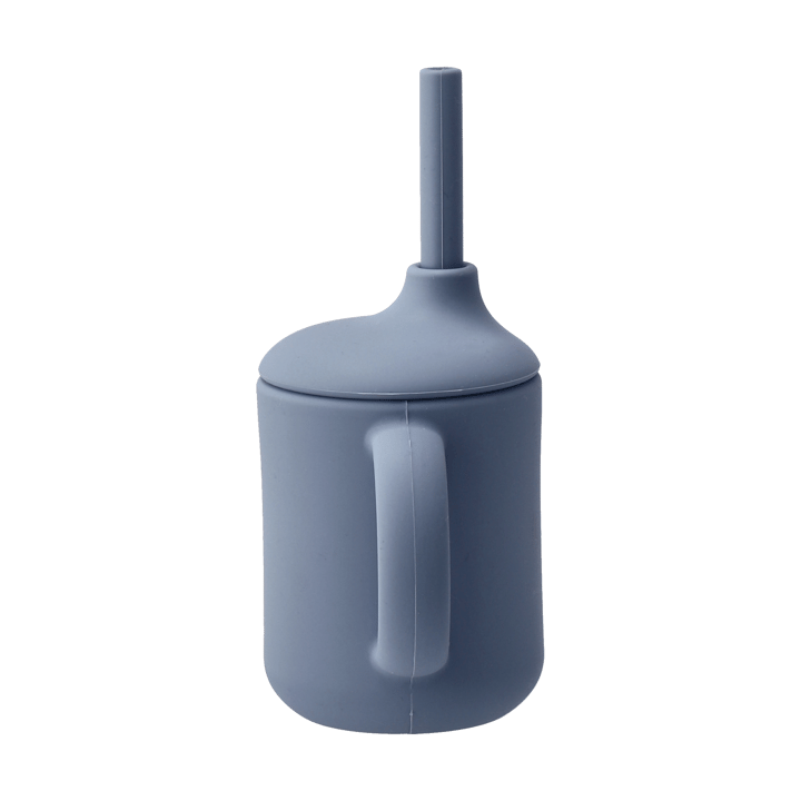 Idun kopp med sugerør silikon 120 ml, Blue Scandi Living