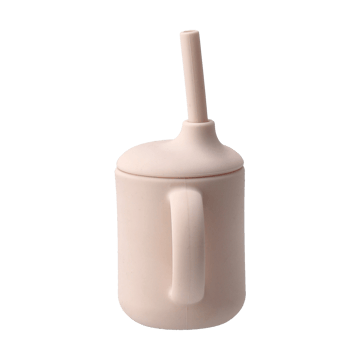 Idun kopp med sugerør silikon 120 ml - Blush - Scandi Living