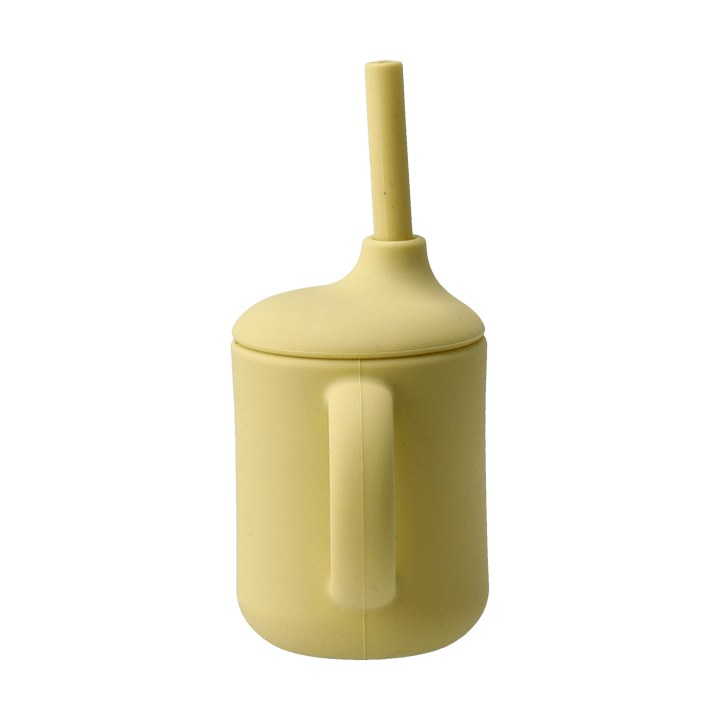 Idun kopp med sugerør silikon 120 ml, Lemon Scandi Living