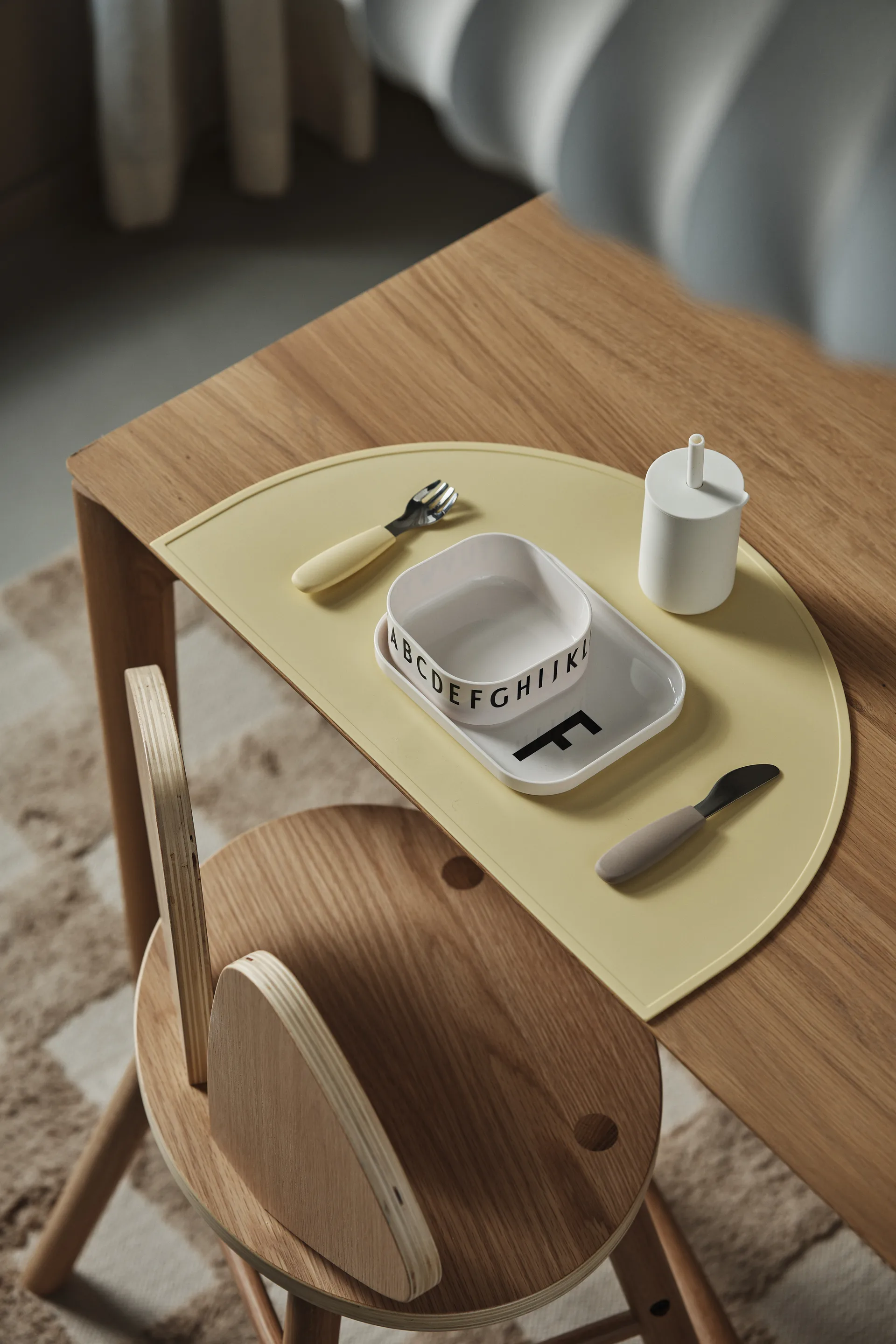 Idun kopp med sugerør silikon 120 ml, Vanilla Scandi Living