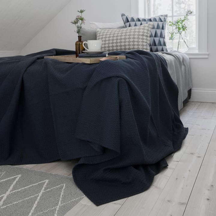 Kimono sengeteppe 139x260 cm - storm blue (blå) - Scandi Living