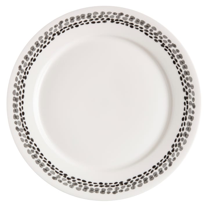 Klappersten tallerken 28 cm 4-stk., svart-hvit Scandi Living