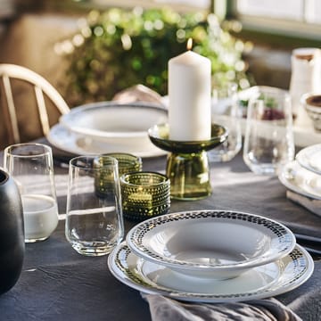 Klappersten tallerken 28 cm 4-stk. - svart-hvit - Scandi Living